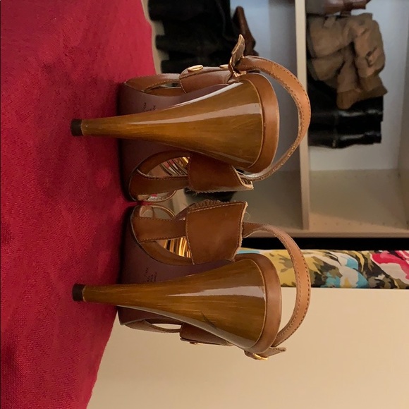 Carlos Mechanic Strappy Heels Size 7.5 - Picture 3 of 7